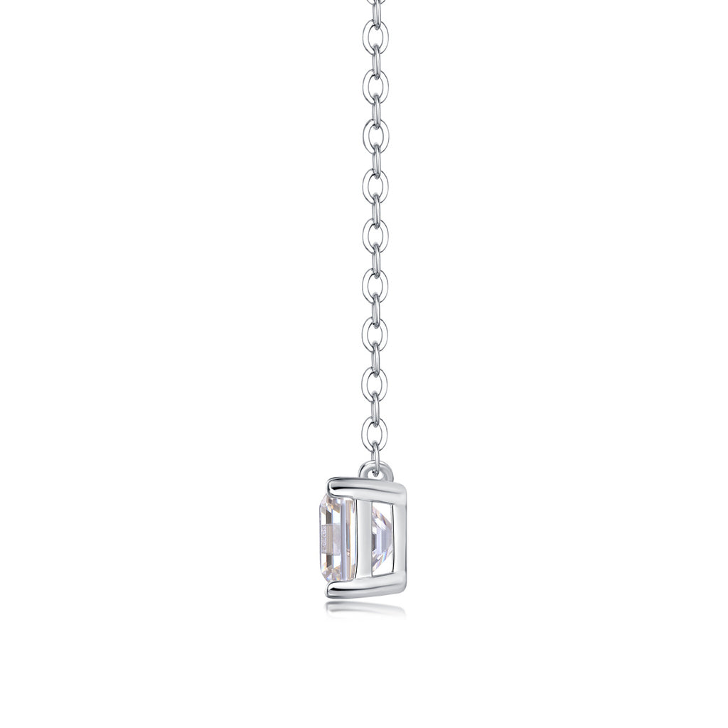 Eternal Square Moissanite Pendant – S925 Sterling Silver Luxury Jewellery