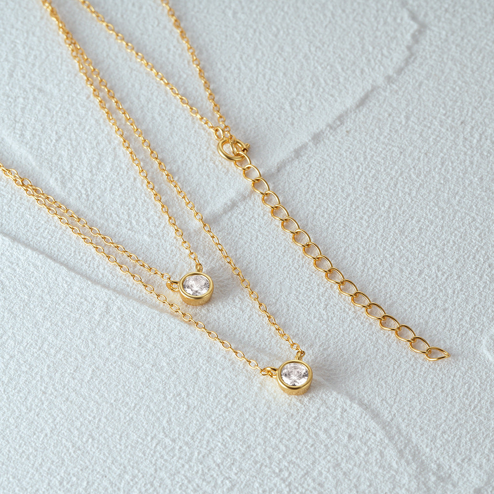 S925 Sterling Silver Double-Layer Necklace – Elegant Women’s Jewellery