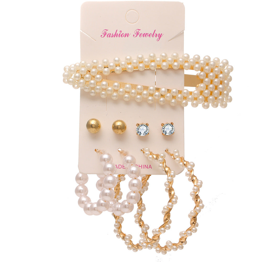 Pearl Headdress & Tassel Earrings Jewellery Set – Retro Chic