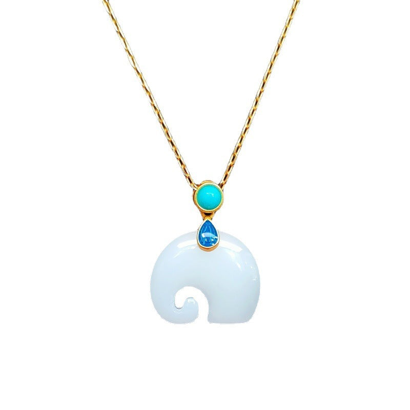 Fortune Lucky Elephant Necklace – Symbolic Charm Pendant for Good Luck and Prosperity