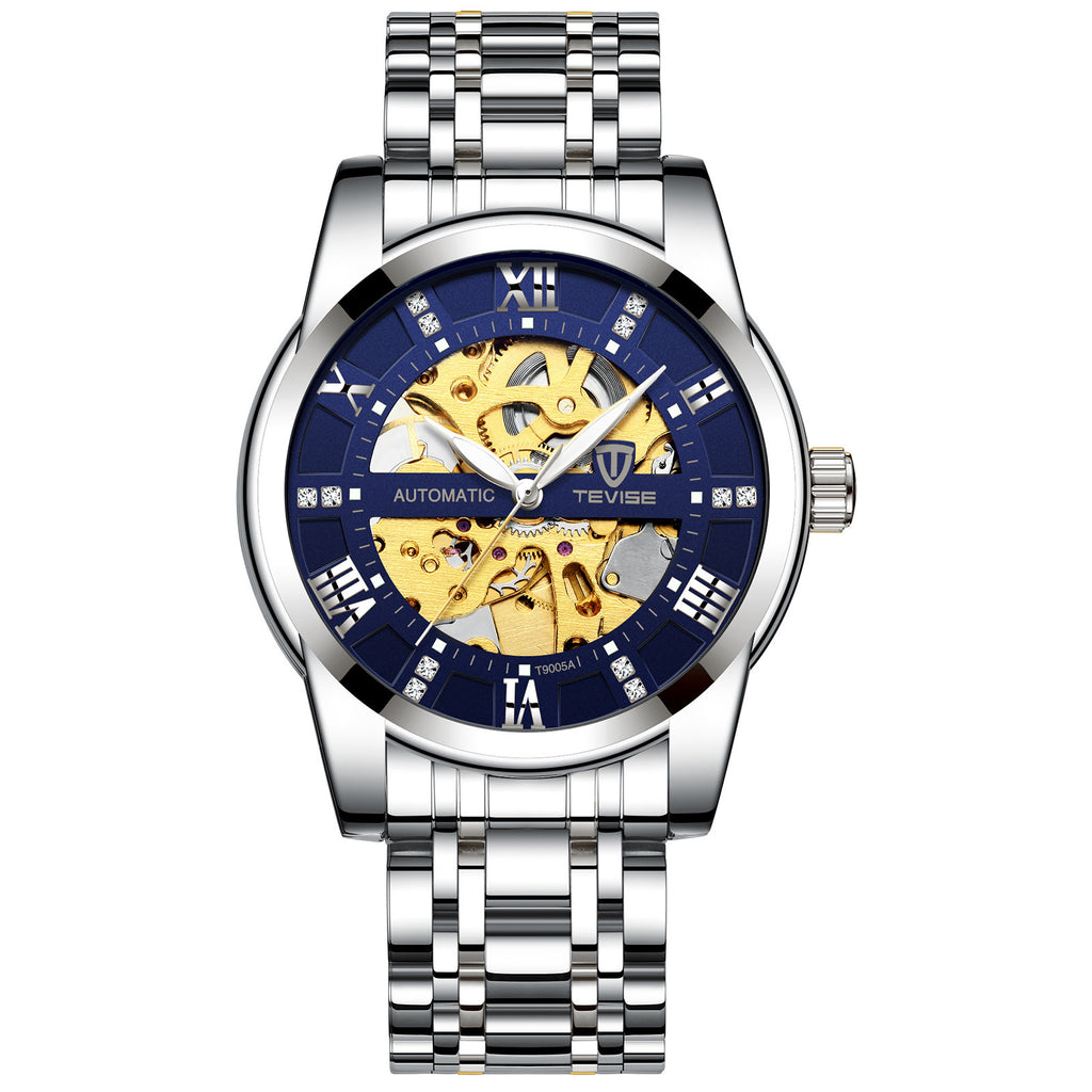 Men’s Automatic Mechanical Hollow Watch – Waterproof Fashion Timepiece