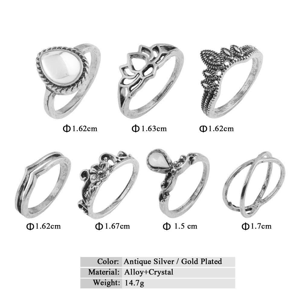 Vintage Knuckle Ring Set – Chic Women’s Finger Jewellery