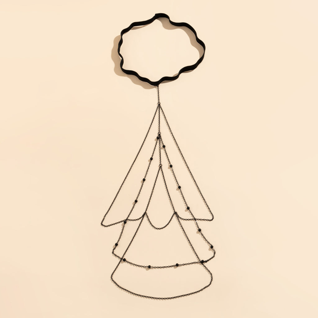 Metal Leg Ring Body Chain – Casual Elastic Band with Tassel for Women