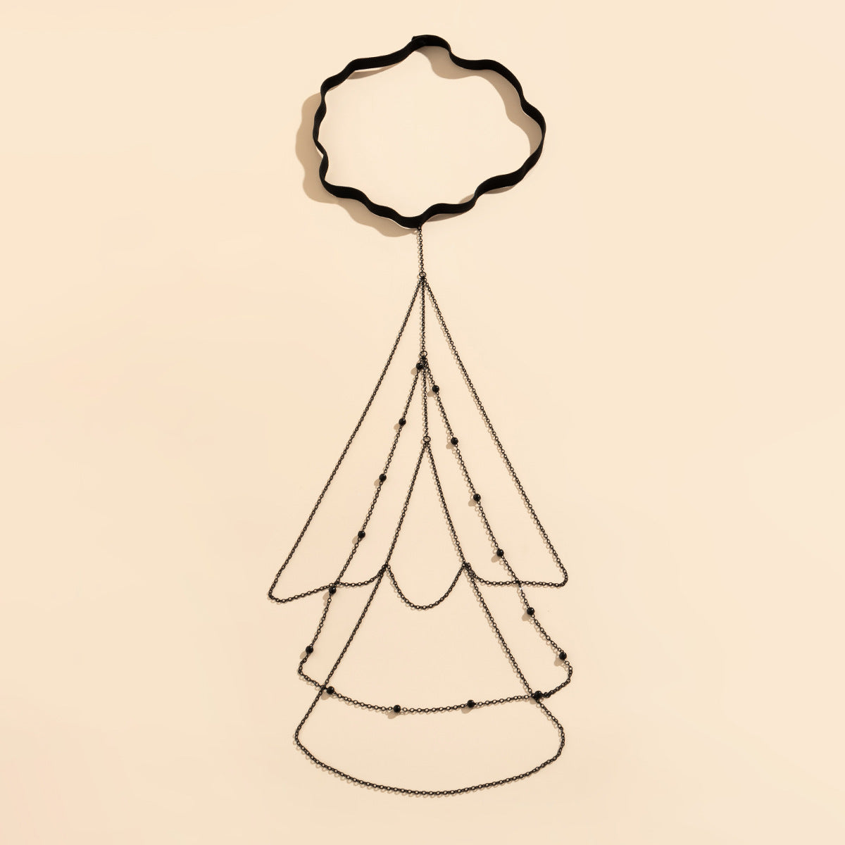 Metal Leg Ring Body Chain – Casual Elastic Band with Tassel for Women