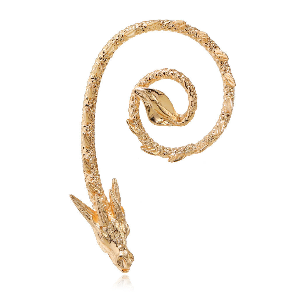 Punk Vintage Flying Dragon Ear Hooks – Fashion Statement Earrings