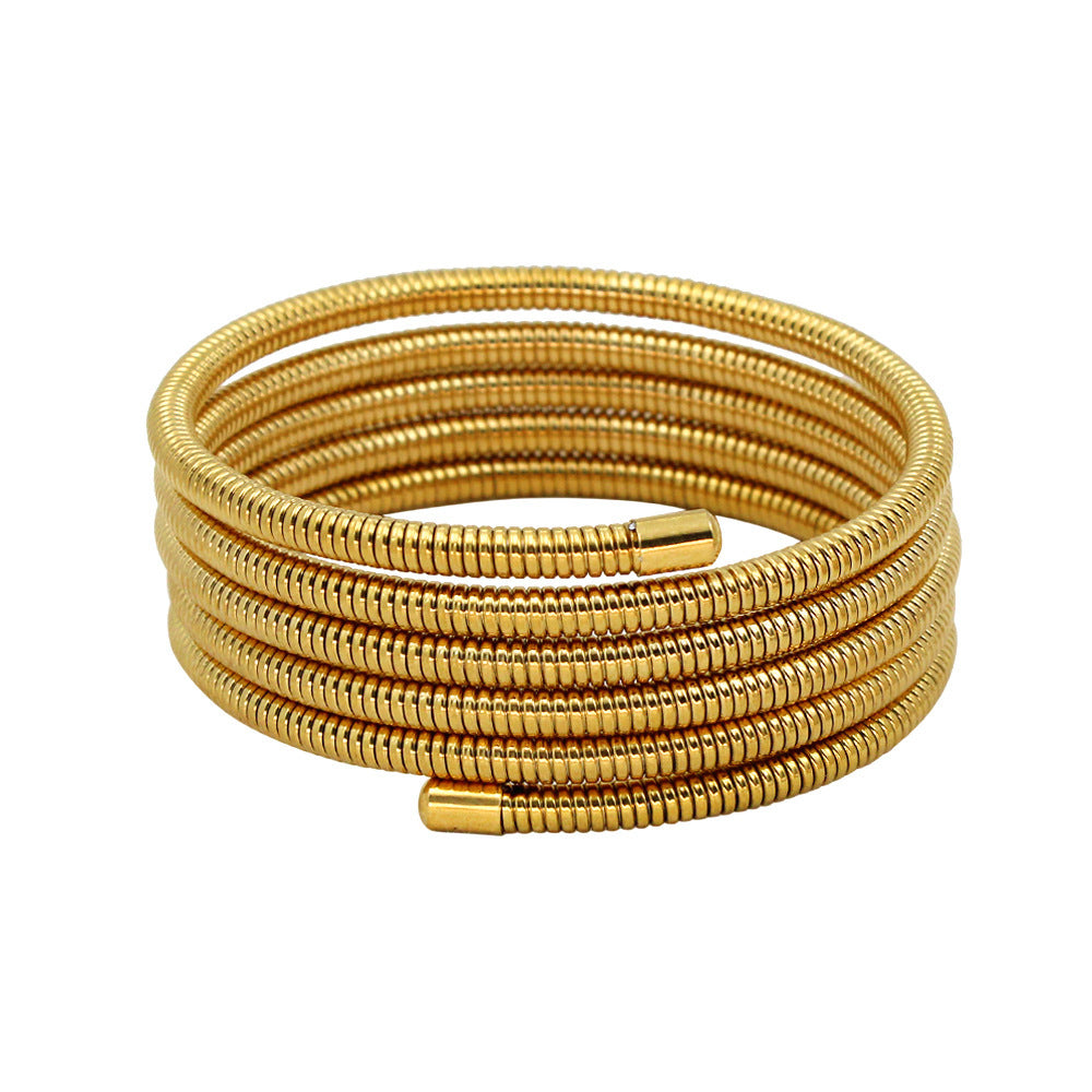 Multi-Layer Spring Bracelet – 18K Gold Plated Stainless Steel