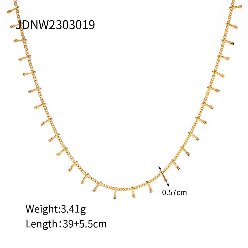 18K Gold Plated Stainless Steel Choker & Anklet Set