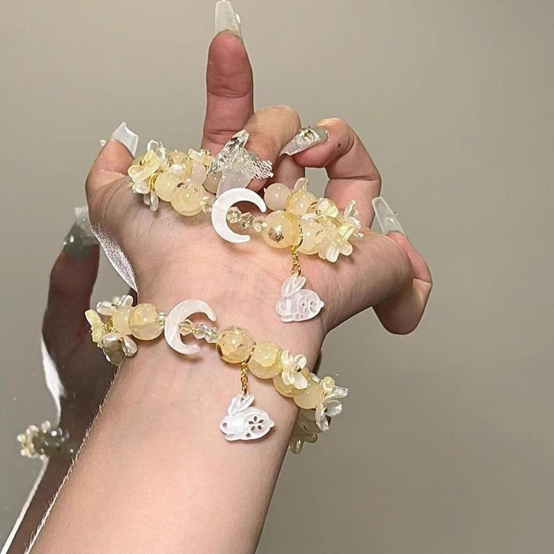Rabbit Beaded Bracelet – Chinese Niche Handmade Design