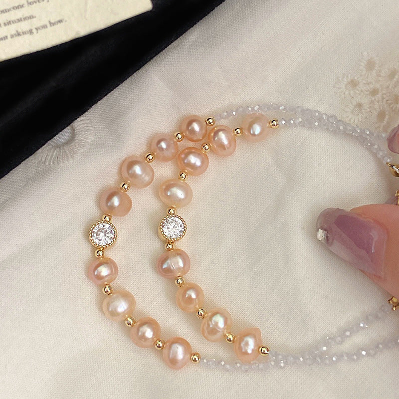 Korean-Style Flower Alloy Bracelet for Women