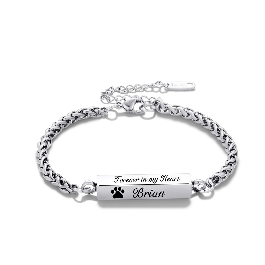 Stainless Steel Rectangular Column Bracelet – Unisex Minimalist Design