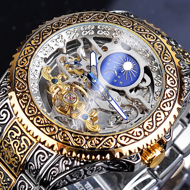 Forsining Skeleton Tourbillon Mechanical Watch – Luxury Men’s Wristwatch