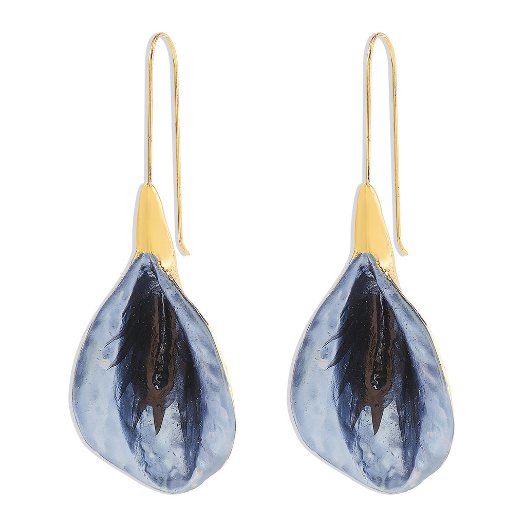 Fashion Colorful Flower Drop Earrings – European & American Holiday Style Alloy Jewellery