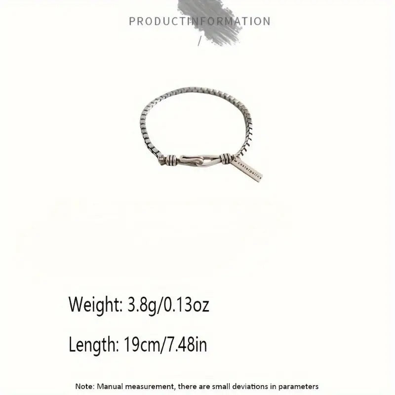 Vintage Box Chain Cross Bracelet – Unisex Daily Wear Accessory