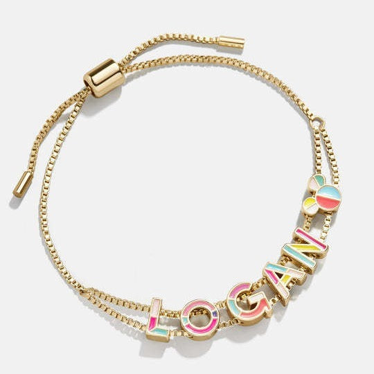 Fashionable & Minimalist 26-Letter Oil Drip Bracelet – Personalized Charm for Everyday Style