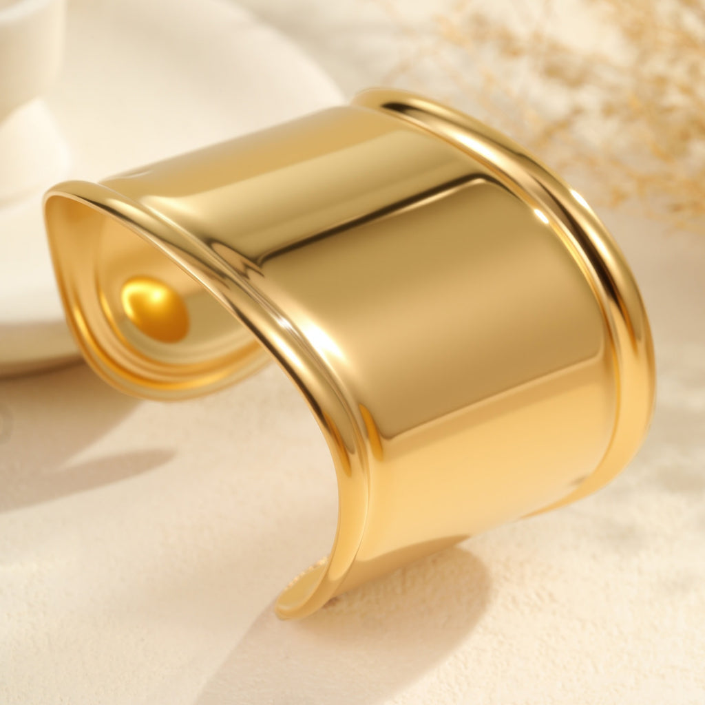 Fashion Wide Cuff Bracelet – Exaggerated Niche Open Design for Women