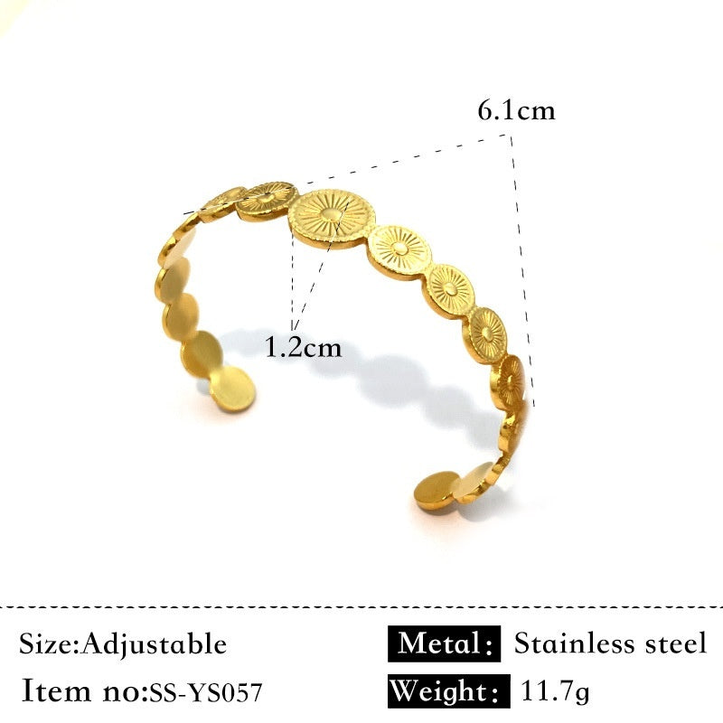 Stainless Steel Women’s Bracelet – Niche Flower Design