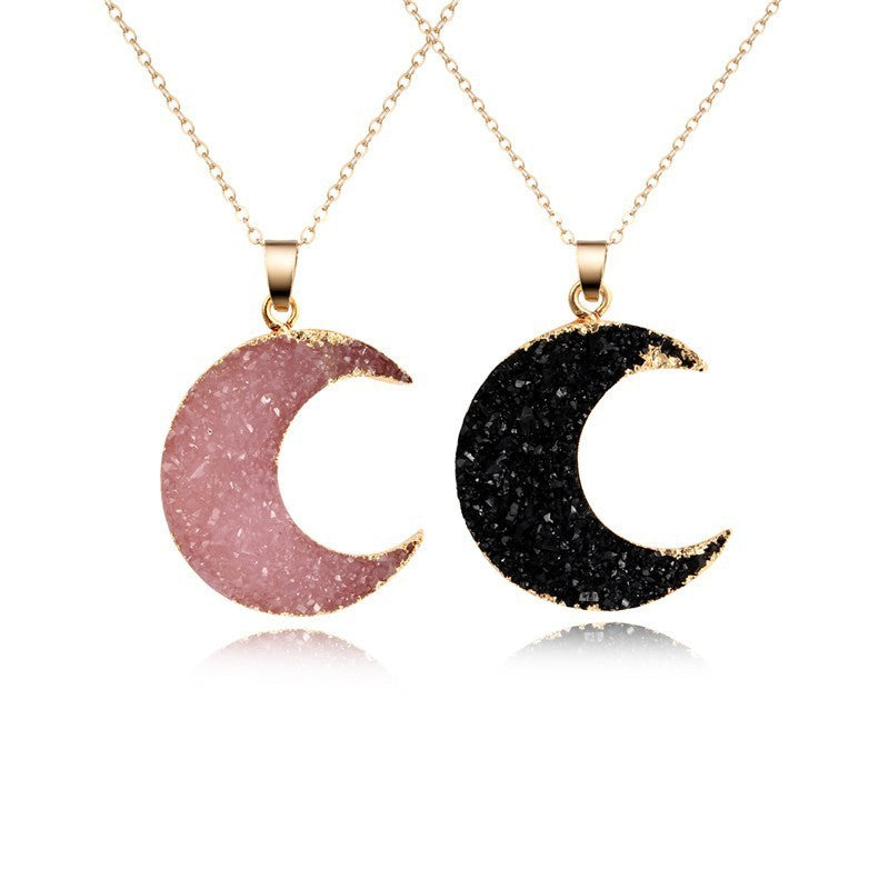 Elegant Moon Pendant Necklace – Foreign Trade Style for Women