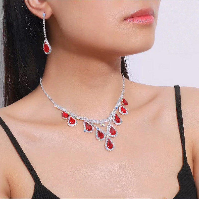 Luxury Crystal Necklace Set for Women – Elegant Party Jewellery