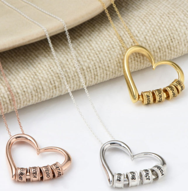 Personalized Heart Name Necklace – Custom Women’s Pendant Jewellery, Perfect Mother’s Day Gift