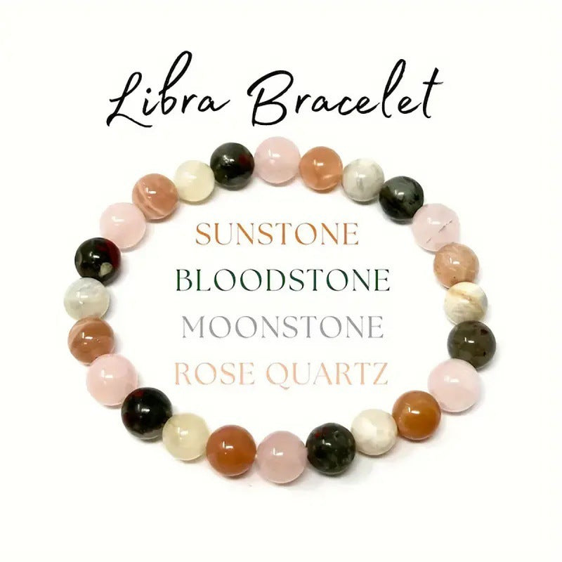 Unisex Zodiac Bracelets – Twelve Constellations Natural Stone Beads