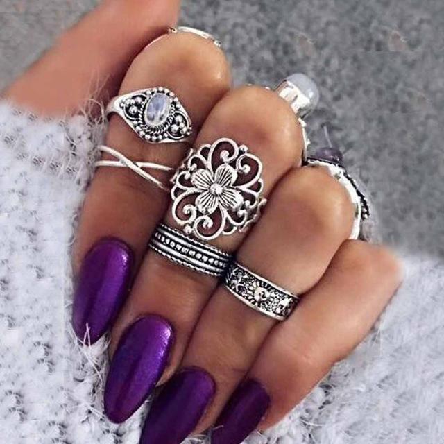 Vintage Knuckle Ring Set – Chic Women’s Finger Jewellery