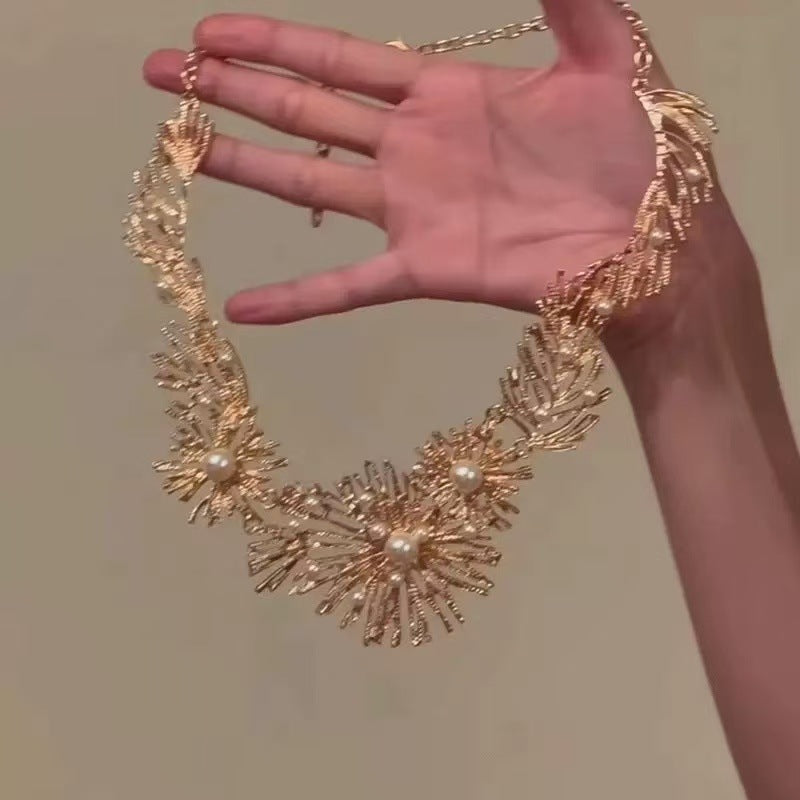 Women’s Industrial Chic Necklace & Earrings Set – Bold Statement Jewellery