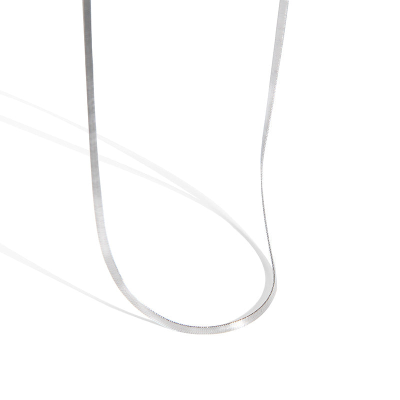 925 Silver Simple Blade Pendant Necklace