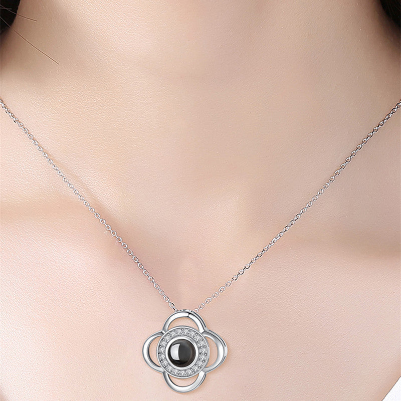 Valentine’s Day Rose Necklace Gift – Metal Jewellery in Gift Box