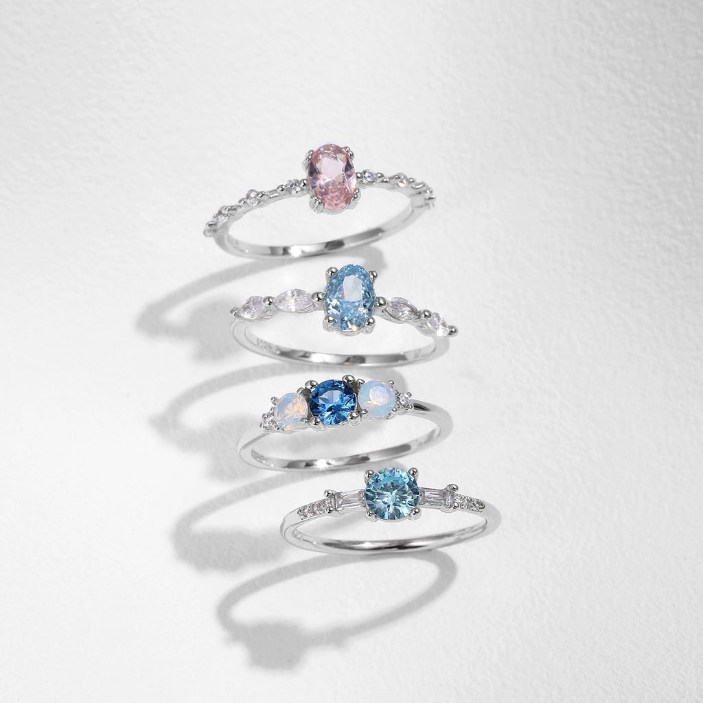 Sterling Silver Women’s Ring with Gemstone Accent – Adjustable & Elegant