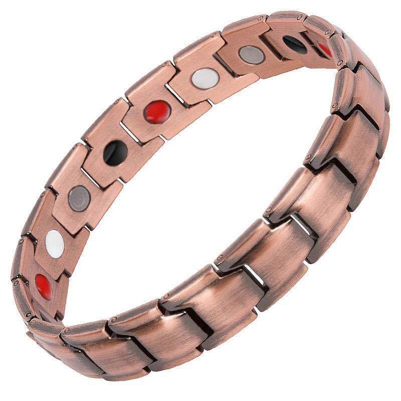 Carved Retro Three-Row Full Magnet Bracelet – Unisex Design