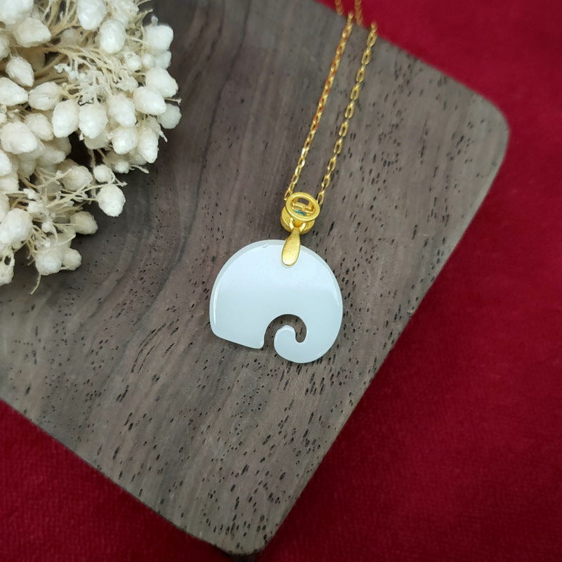 Fortune Lucky Elephant Necklace – Symbolic Charm Pendant for Good Luck and Prosperity