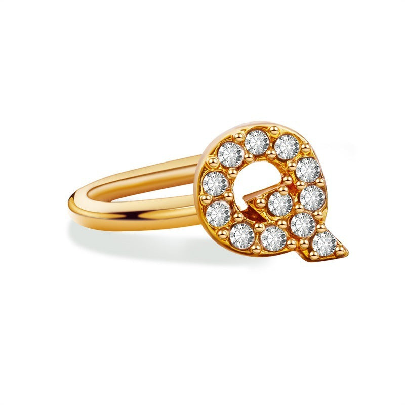 26 English Letters Diamond Ear Cuff – Mini U-shaped Earrings