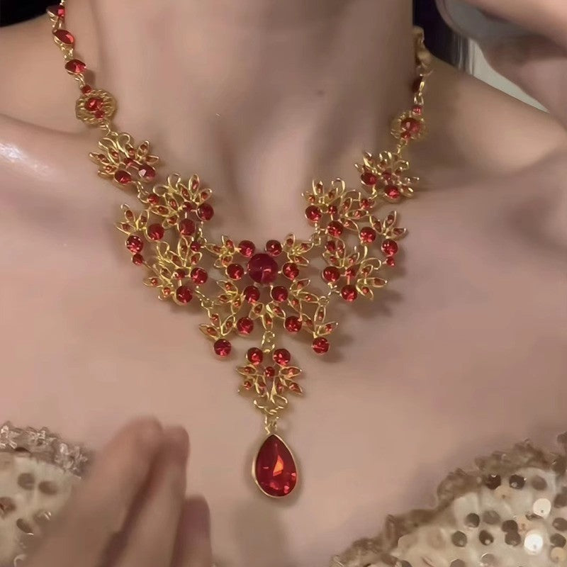 Women’s Industrial Chic Necklace & Earrings Set – Bold Statement Jewellery