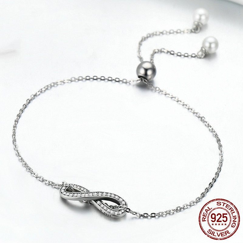 Ladies S925 Sterling Silver Stretch Bracelet