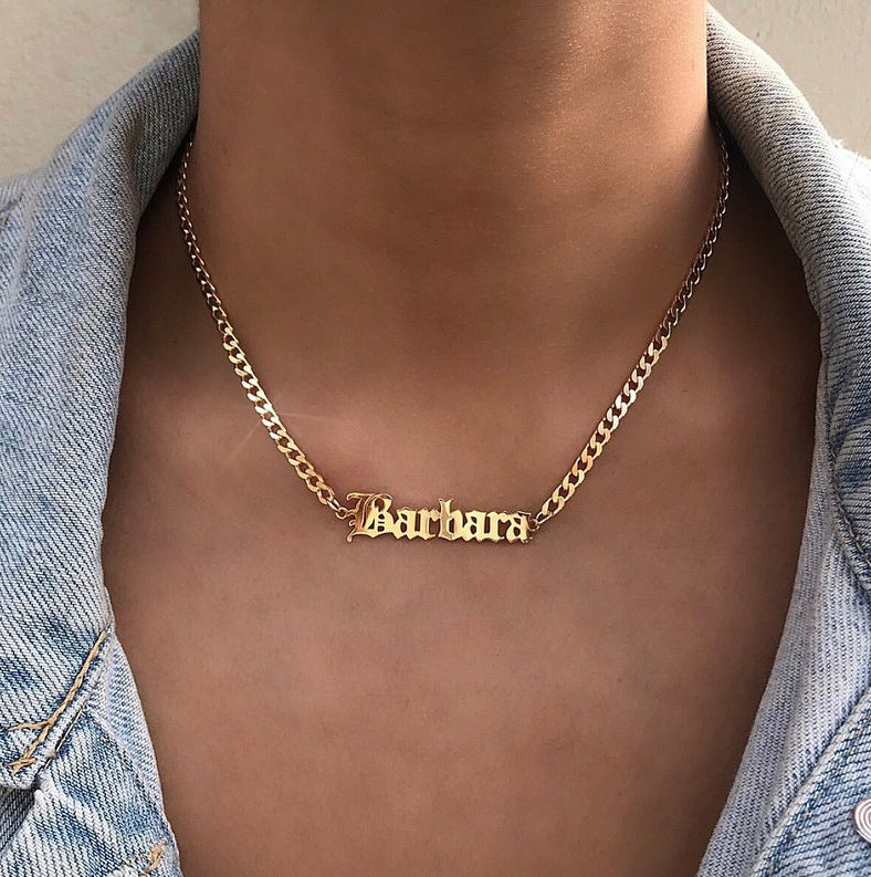 Personalized Name Necklace – Ladies’ Hip Hop Chain Necklace