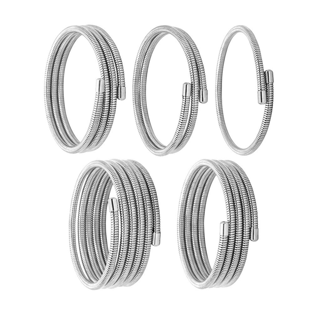 Multi-Layer Spring Bracelet – 18K Gold Plated Stainless Steel