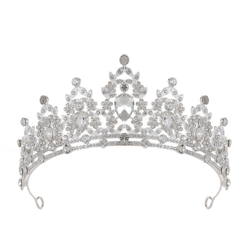 Luxury Baroque Bridal Crown – Rhinestone Headdress Tiara for Wedding