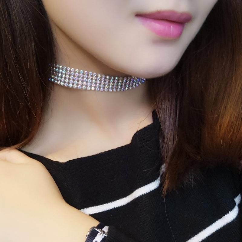 Luxury Crystal Rhinestone Choker Necklace – Fashion Statement Jewellery for Women