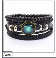 Vintage Braided Leather Bracelet – Men’s Cowhide Handcrafted Cord Set