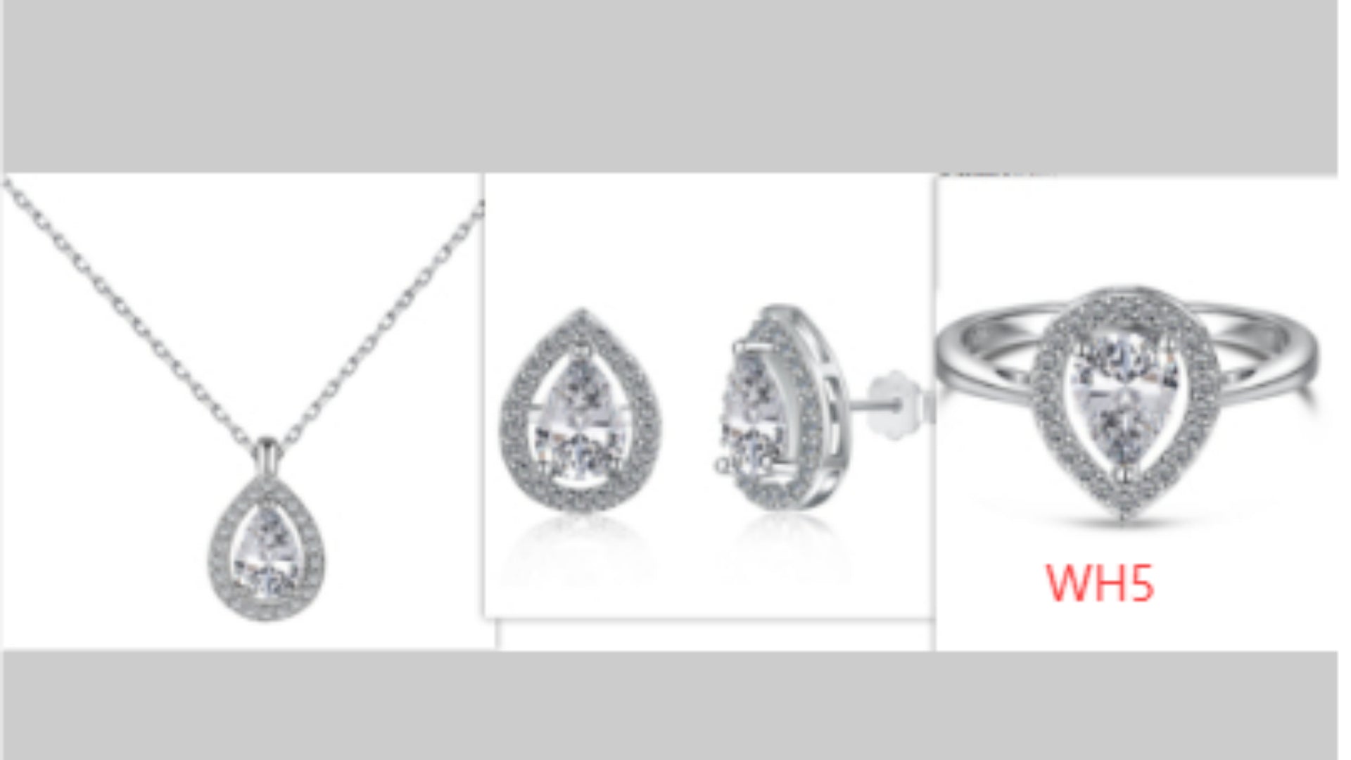 S925 Sterling Silver Jewelry Set for Women – Elegant Necklace & Earrings Gift Set