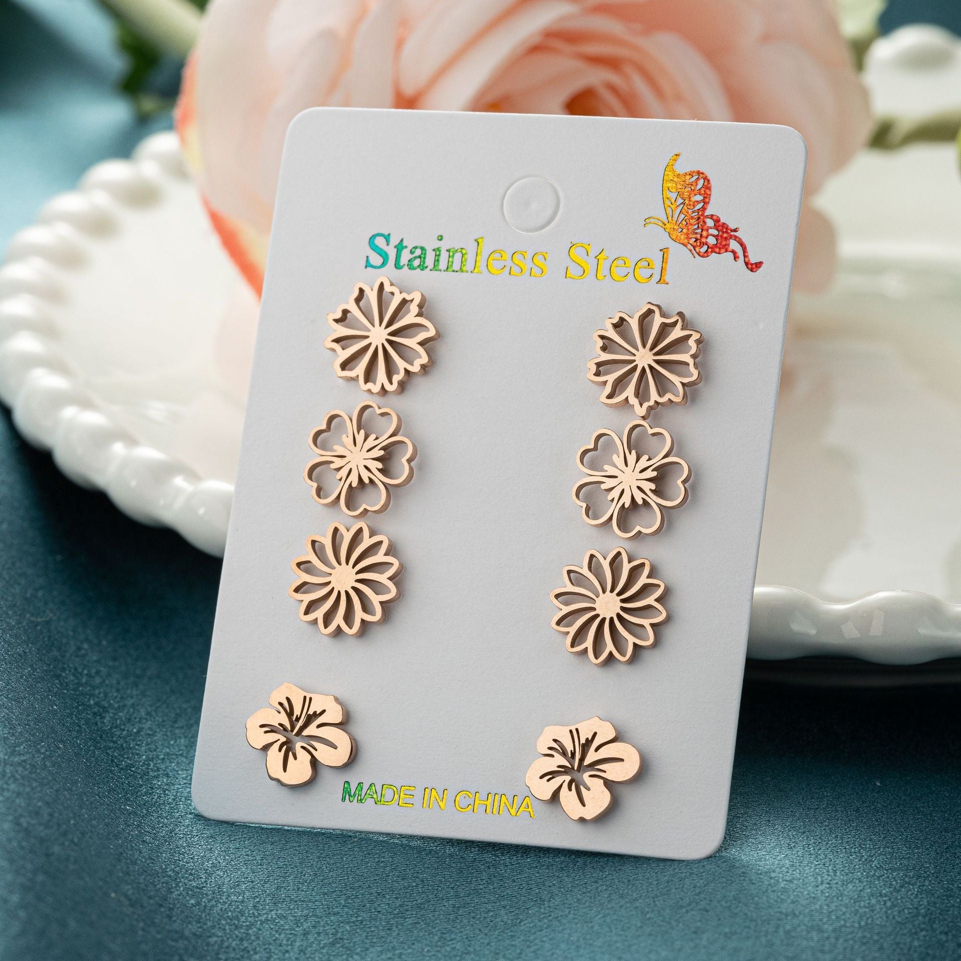 Little Suit Stud Earrings – Fashion Simulation Jewellery for Women
