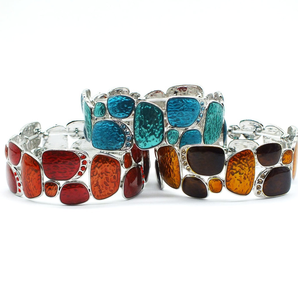 Women’s Geometric Enamel Stretch Bracelet