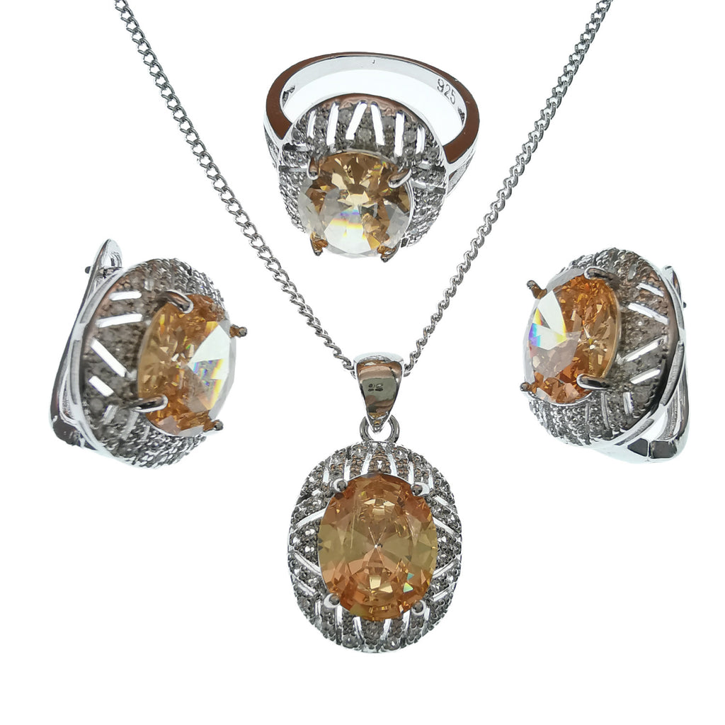 Luxury Elegant Jewellery Set – Necklace, Earrings & Bracelet for Women