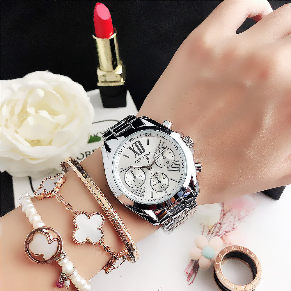Women’s Diamond Quartz Watch – Fashion Mesh Strap Elegant Timepiece