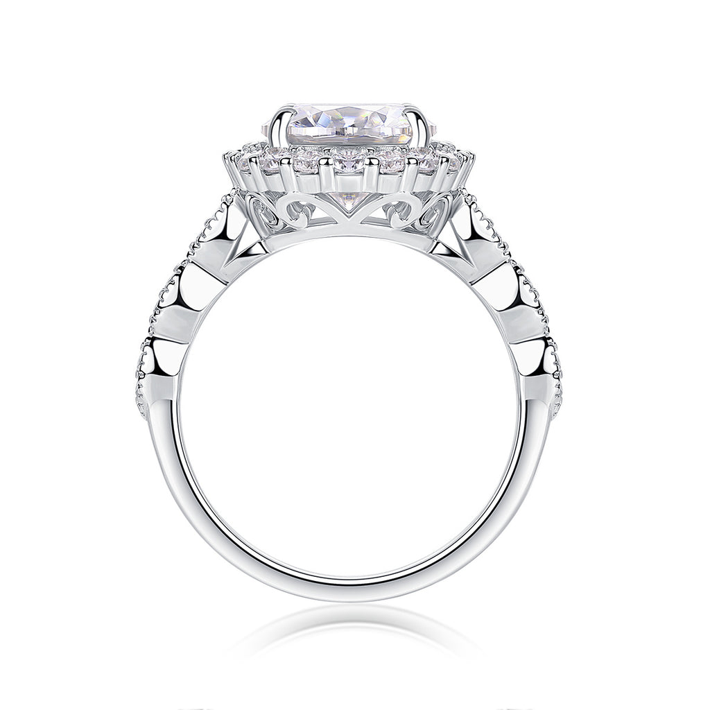Starlight Shining 3-Carat Moissanite Ring – S925 Sterling Silver with Platinum-Plated Diamonds, Elegant Women’s Jewellery