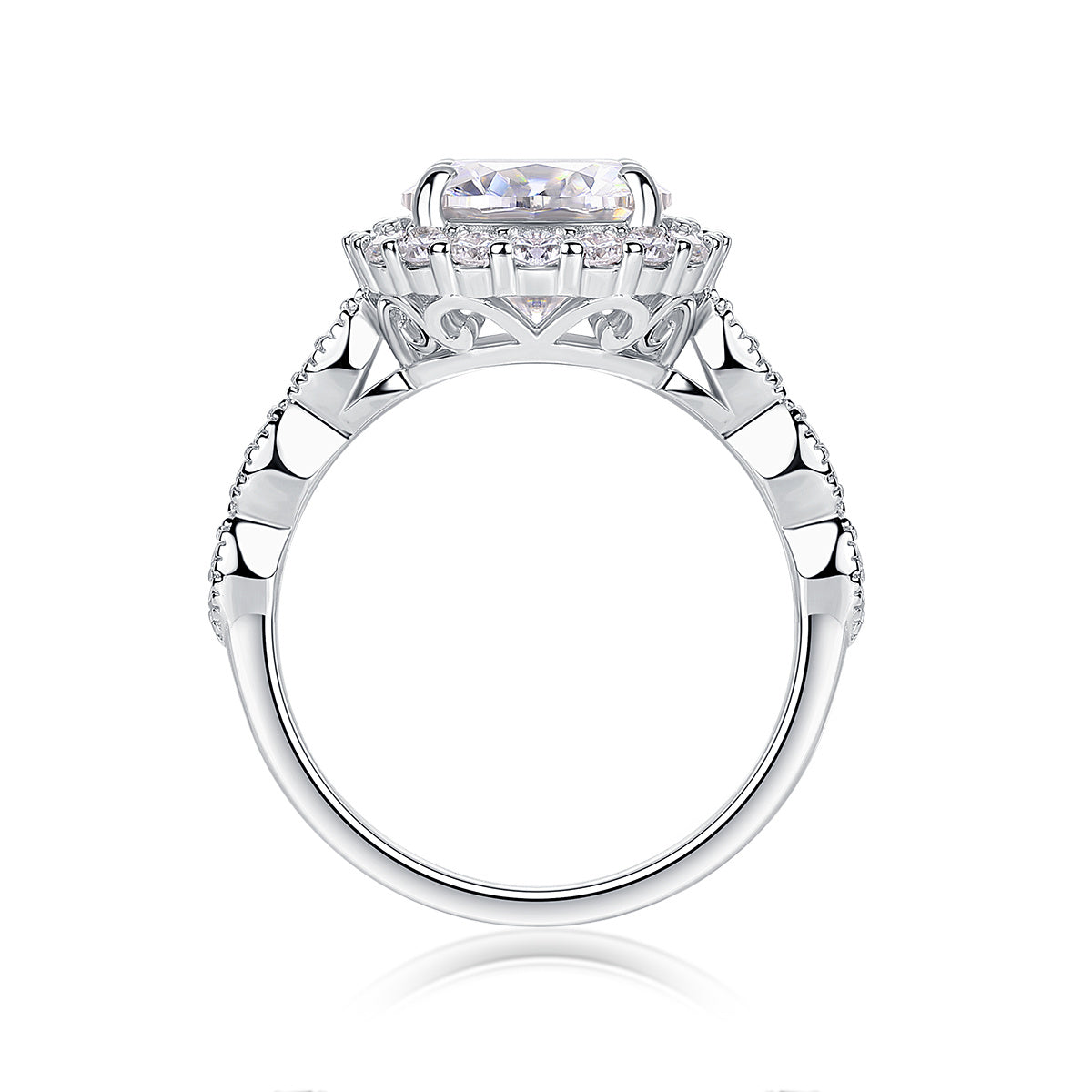 Starlight Shining 3-Carat Moissanite Ring – S925 Sterling Silver with Platinum-Plated Diamonds, Elegant Women’s Jewellery