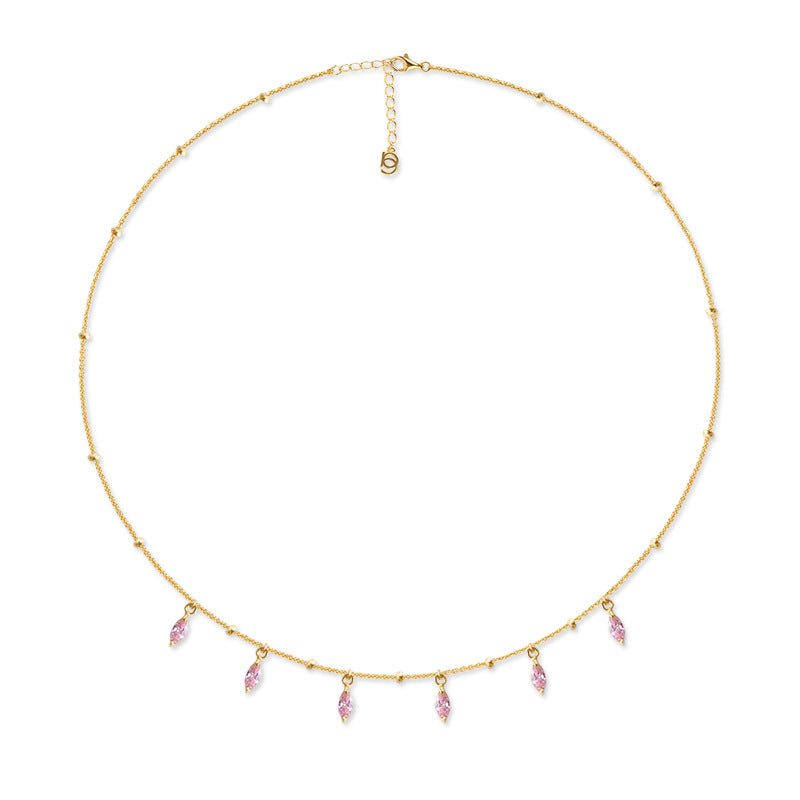 Women’s Sterling Silver Zircon Pendant Necklace