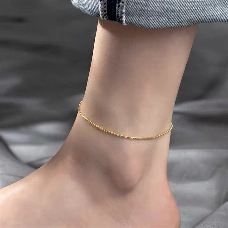 Adjustable Stainless Steel Anklets for Women – Durable Foot Jewellery