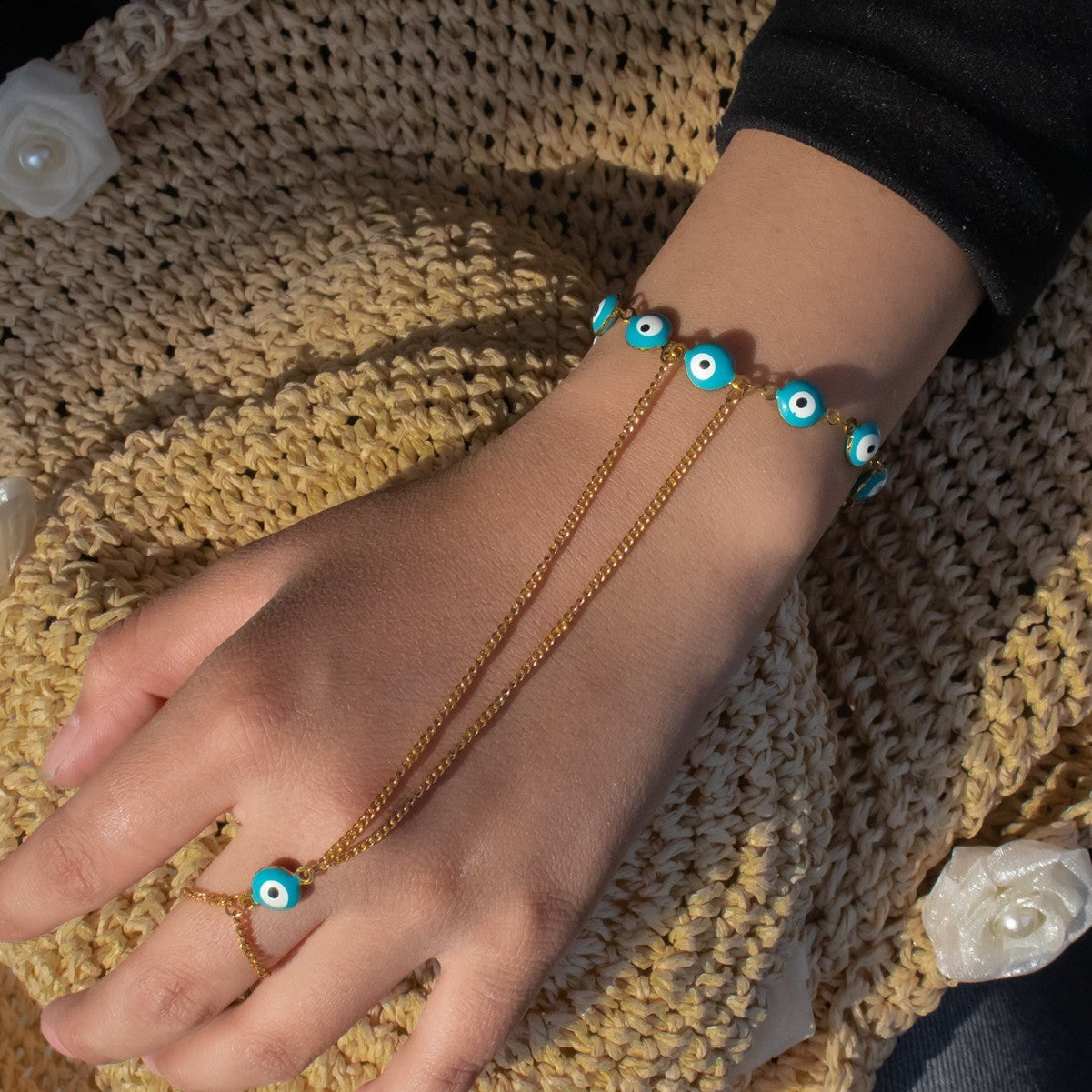 Women’s Titanium Steel Evil Eye Lucky Bracelet