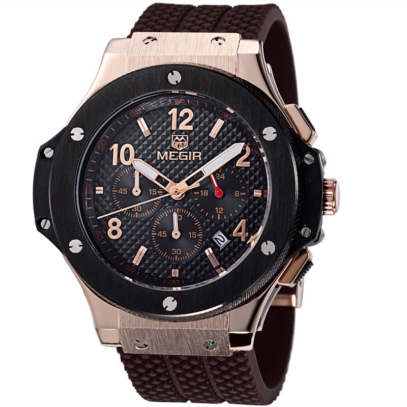 Men’s Luxury Quartz Sports Watch – Military Chronograph Timepiece